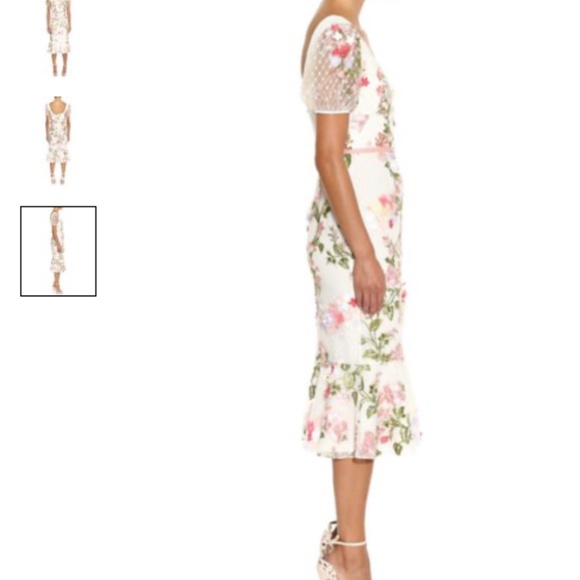 Marchesa Notte 3D Floral Dress - Picture 3 of 3